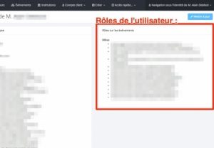 Visibilité des rôles attribués aux utilisateurs